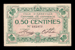 Francia France Abbeville Chambre De Commerce 50 Centimes 1920 Mbc Vf - Chambre De Commerce