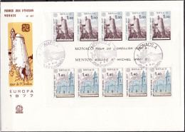 Europa CEPT 1977 Monaco FDC2 Y&T N°BF13 - Michel N°B11 - 1977