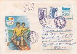 ROWING  ,COVER STATIONERY 1992, ROMANIA - Canottaggio