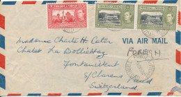 Trinidad & Tobago Air Mail Cover Sent To Switzerland 1-11-1950 (the Cover Is Folded) - Trinidad & Tobago (1962-...)