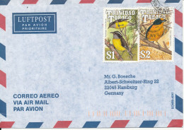 Trinidad & Tobago Air Mail Cover Sent To Germany BIRDS - Trinidad & Tobago (1962-...)