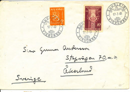 Finland Cover Scout Scouting Suurleiri Vierumäki 17-7-1948 Sent To Sweden (Esperanto Seal On The Backside Of The Cover) - Lettres & Documents