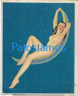 220310 ART ARTE PIN - UPS WOMAN NUDE SENSUAL LYING ON THE MOON CARD NO POSTCARD - Pin-Ups