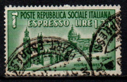 1944 Repubblica Sociale: Monumenti Distrutti - Espresso Lire 1,25 Usato - Correo Urgente