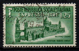 1944 Repubblica Sociale: Monumenti Distrutti - Espresso Lire 1,25 Usato - Posta Espresso