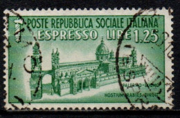 1944 Repubblica Sociale: Monumenti Distrutti - Espresso Lire 1,25 Usato - Correo Urgente