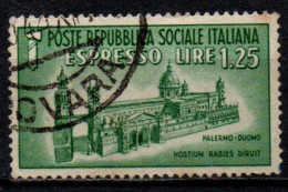 1944 Repubblica Sociale: Monumenti Distrutti - Espresso Lire 1,25 Usato - Correo Urgente