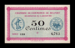 Francia France Belfort Chambre De Commerce 50 Centimes 1916 Sc- AUnc - Chambre De Commerce
