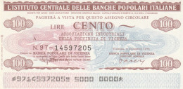 MINIASSEGNO IST.CENTR. BP ITALIANE 100 L. ASS COMM VI (A687---FDS - [10] Assegni E Miniassegni