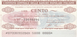 MINIASSEGNO IST.CENTR. BP ITALIANE 100 L. AS.CO.SANNIO (A526---FDS - [10] Checks And Mini-checks