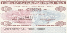 MINIASSEGNO IST.CENTR. BP ITALIANE 100 L. CEAP CONAD PS (A515---FDS - [10] Chèques