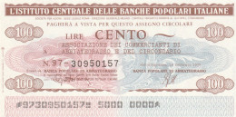 MINIASSEGNO IST.CENTR. BP ITALIANE 100 L. AS COMM ABBIATEGRASSO (A475---FDS - [10] Chèques