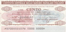 MINIASSEGNO IST.CENTR. BP ITALIANE 100 L. AS COMM ABBIATEGRASSO (A475---FDS - [10] Checks And Mini-checks