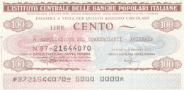 MINIASSEGNO IST.CENTR. BP ITALIANE 100 L. ASS COMM ACIREALE (A466---FDS - [10] Assegni E Miniassegni