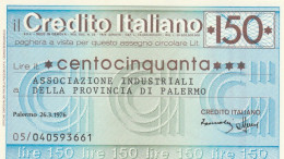 MINIASSEGNO CREDITO ITALIANO 150 L. ASS IND PA (A147---FDS - [10] Checks And Mini-checks