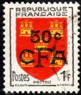 Réunion Obl. N° 307 - Armoiries Poitou - Gebruikt
