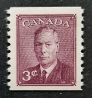 Canada 1949 MNH Sc 296** 3c Coil Postage Omitted - Ungebraucht