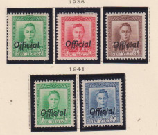 NEW ZEALAND  - 1938-41 Official Set Hinged Mint - Dienstzegels