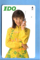 Japan Telefonkarte Japon Télécarte Phonecard -  Frau Women Femme Telefon Handy IDO - Teléfonos