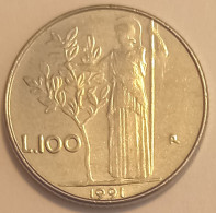 1991 - Italia 100 Lire    ------ - 100 Liras