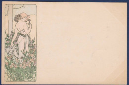 CPA MUCHA Alphonse Art Nouveau Non Circulé Femme Women Voir Dos - Mucha, Alphonse