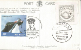 ANTARTIDA ANTARCTIC NUEVA ZELANDA LYTTELTON DEPARTURE OF DISCOVERY 100 YEARS SCOTT - Polarforscher & Promis