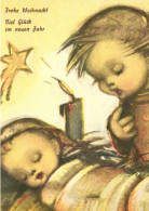 ILLUSTRATION, M.I. HUMMEL, LULLABY, NR. 823, CHILDREN, BASKET, SIGNED, POSTCARD - Hummel