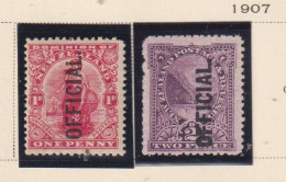 NEW ZEALAND  - 1907 Official Values As Shown Hinged Mint - Servizio