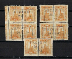 ALSACE-LORRAINE ALLEMANDE 1887: Lot De Timbres De Poste Privée, Sup. Obl. "Strassburg" - Usati