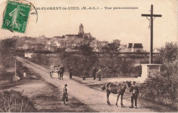 St Florent Le Vieil * Vue Panoramique Du Village * Route Villageois Attelage Cheval Croix Calvaire - Other & Unclassified