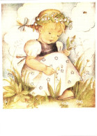 ILLUSTRATION, M.I. HUMMEL, LILY OF THE VALLEY, NR. 62.1130, CHILD, SIGNED, POSTCARD - Hummel