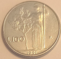 1991 - Italia 100 Lire    ------ - 100 Liras