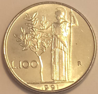 1991 - Italia 100 Lire    ------ - 100 Liras