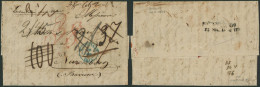 LAC + Cachet Dateur Bruxelles (1844) "échantillon Sans Valeurs", Taxations Rectifiées > Nuremberg (Bavière) - 1830-1849 (Belgique Indépendante)