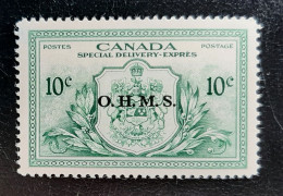Canada 1950 MH Sc E 01* 10c Special Delivery Ohms - Neufs