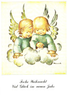 ILLUSTRATION, M.I. HUMMEL, FRIEDE UND FREUDE, NR. 664, CHILDREN, ANGELS, SIGNED, POSTCARD - Hummel