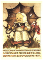 ILLUSTRATION, M.I. HUMMEL, HAB SONNE IM HERZEN, NR. 62.1354, CHILD, GIRL, UMBRELLA, SIGNED, POSTCARD - Hummel