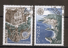 Monaco 1978 Y&T N°1139 à 1140 - Michel N°1319A à 1320A (o) - EUROPA - K13 - Used Stamps
