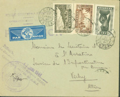 Sénégal Commandement De L'air En AOF Le Général Base Aérienne Gama Dakar 17 1 41 YT N°169 121 130 Par Avion - Poste Aérienne