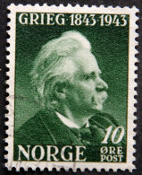 Norway 1943 Composer Edvard Grieg Minr.287  ( Lot C 355 ) - Gebraucht