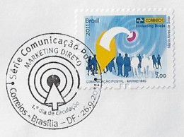Brazil 2011 Cover Commemorative Cancel Postal Communication Series Direct Marketing Arrow Hitting The Target Brasília - Storia Postale
