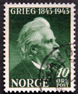 Norway 1943 Composer Edvard Grieg Minr.287  ( Lot C 430 ) - Gebraucht