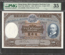 Hong Kong 500 Dollars Sir Thomas Jackson 1968 P-179e PMG 35 Ch VF No Remark - Hong Kong