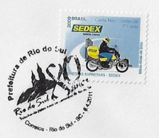 Brazil 2011 Cover Commemorative Cancel 80 Years Of Rio Do Sul City - Brieven En Documenten