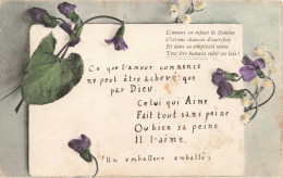 FANTAISIE - Lettre - Ce Que L'amour Commence Ne Peut être Achevé Que Par Dieu - Carte Postale Ancienne - Autres & Non Classés