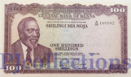 KENYA 100 SHILLINGS 1971 PICK 10b AU+ - Kenia