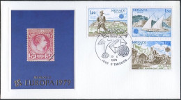 Europa CEPT 1979 Monaco FDC4 Y&T N°1186 à 1188 - Michel N°1375A à 1377A - 1979