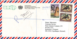 Zambia Registered Air Mail Cover Sent To Denmark 3-12-1998 (UN Development Programme Lusaka) - Zambia (1965-...)