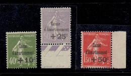 N°275/277 XX MNH TTB - 1927-31 Caisse D'Amortissement