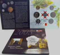 MALTA - 8 COINS - KMS OFFICIAL ISSUE 2005 YEAR SET - LIMITED ISSUE - Malte